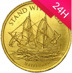 Złota moneta USA Medal Mayflower 1/4 oz (24h)