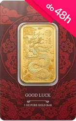 Sztabka złota Good Luck Dragon PAMP 1 oz (48h)