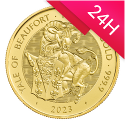 Złota moneta z serii Bestie Królowej: The Yale of Beaufort (Yale Beaufortów) 2023 1 oz (24h)