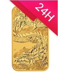 Prostokątna złota moneta Smok 2025 1 oz (24h)