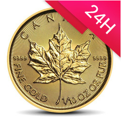 Złota moneta Kanadyjski Liść Klonowy 1/10 oz (24h)