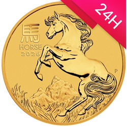 Złota moneta LUNAR III Rok Konia 2026 1/10 oz (24h)