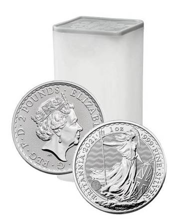 25 x srebrna moneta Britannia 2024 1 oz