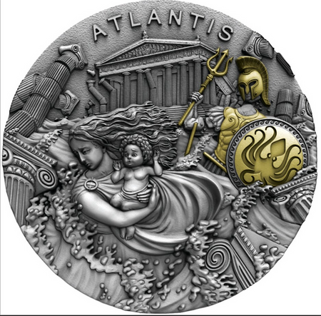 Srebrna moneta 5$ ATLANTYDA - LEGENDARNE KRAINY