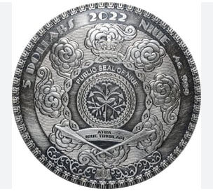 Srebrna moneta 5$ JING KE - SŁYNNE ZAMACHY