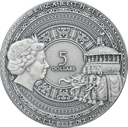 Srebrna moneta 5$ MARCO POLO - SŁYNNI ODKRYWCY