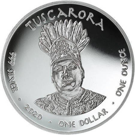 Srebrna moneta North Carolina Tuscarora Opossum 2020 1 oz (24h)