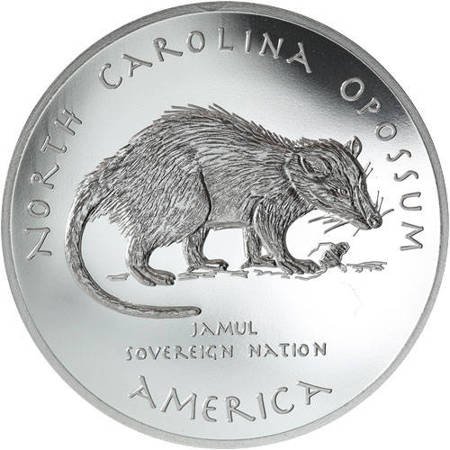 Srebrna moneta North Carolina Tuscarora Opossum 2020 1 oz (24h)