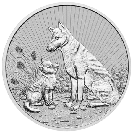 Srebrna moneta Piedfort Dingo 2022 2 oz (24h)