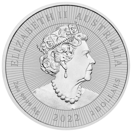 Srebrna moneta Piedfort Dingo 2022 2 oz (24h)